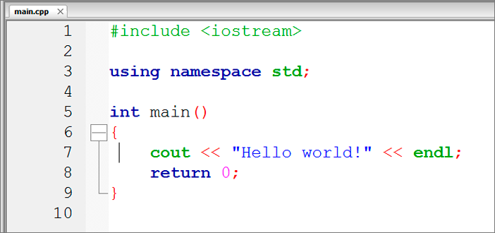 Первая программа на языке С++