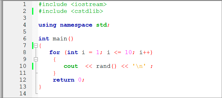 использование функции rand()